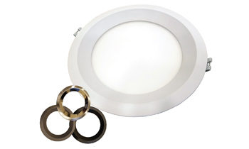 Product image showing interchangeable trim rings