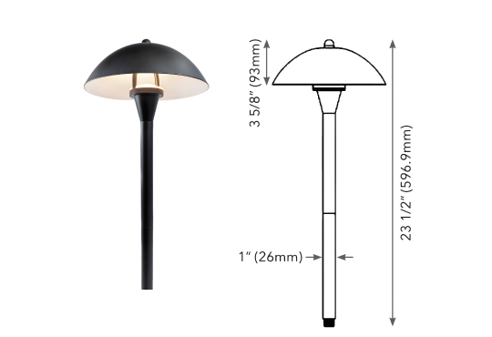 Image of Product Round Tea-Hat Pathway Light